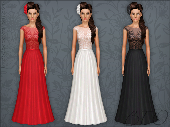 Long formal dress 03 for The Sims 3 by BEO (2)